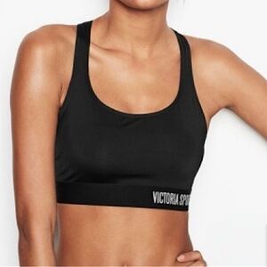 Victoria’s Secret Sport 'The Player' Racerback Sports Bra in Black Size Large